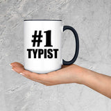 Number One #1 Typist - 15oz Accent Mug Black