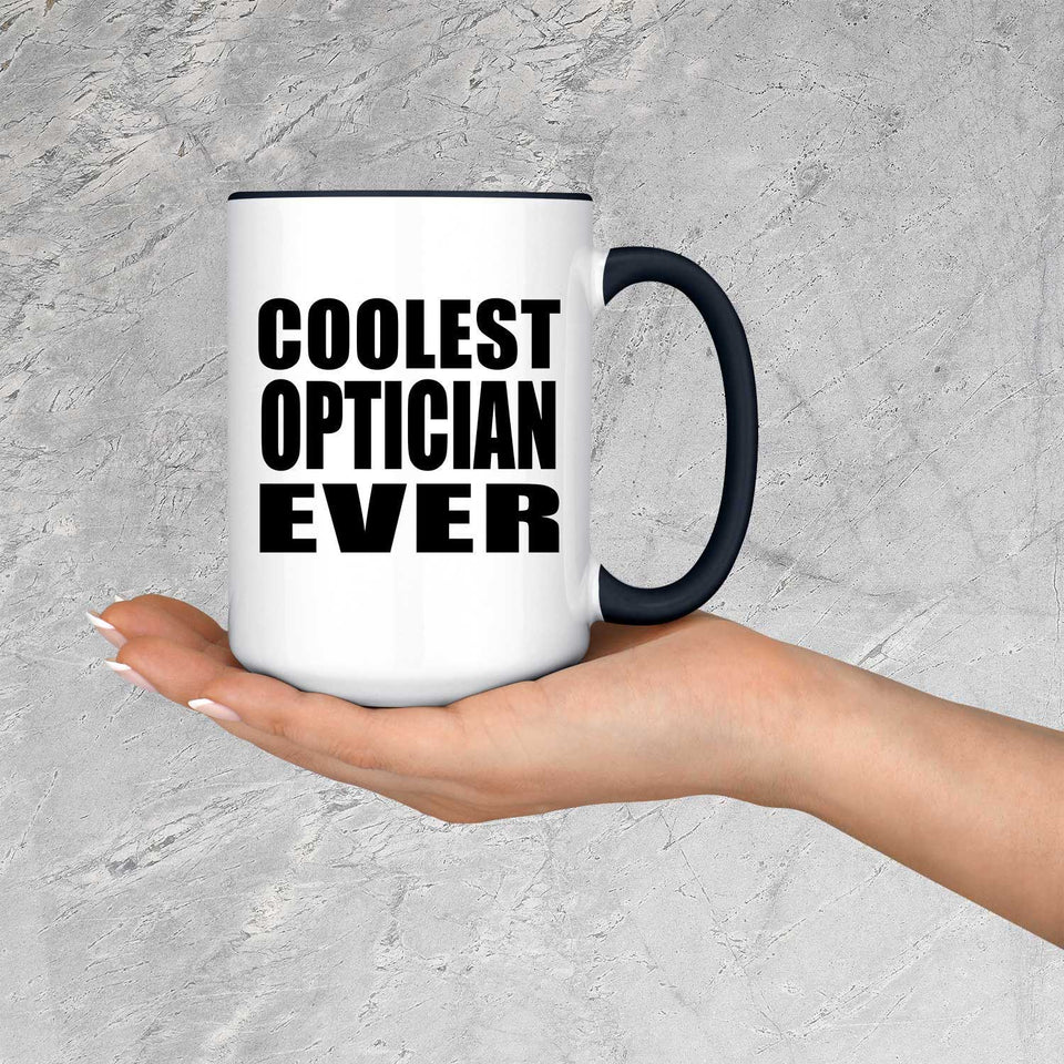 Coolest Optician Ever - 15oz Accent Mug Black