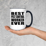 Best Pest Control Worker Ever - 15oz Accent Mug Black