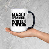 Best Technical Writer Ever - 15oz Accent Mug Black