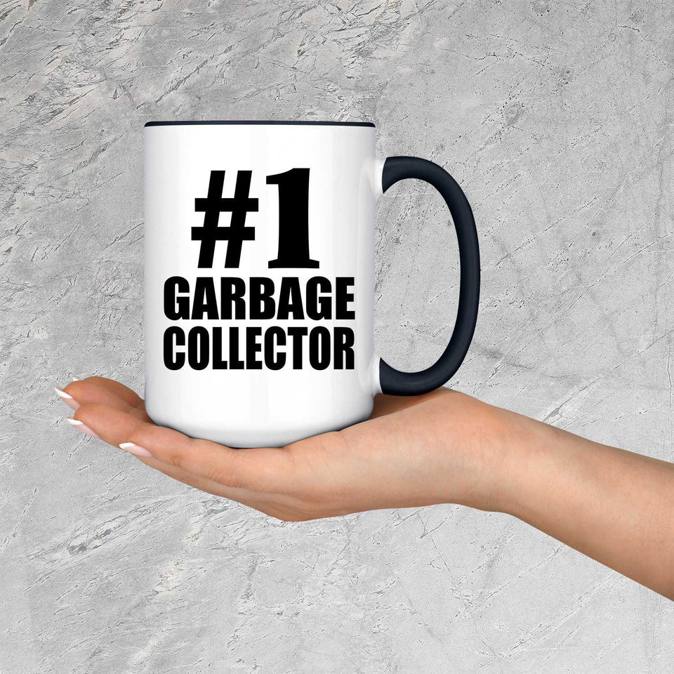 Number One #1 Garbage Collector - 15oz Accent Mug Black