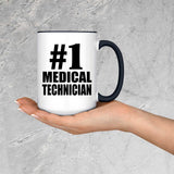 Number One #1 Medical Technician - 15oz Accent Mug Black