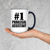 Number One #1 Paralegal Assistant - 15oz Accent Mug Black