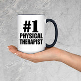 Number One #1 Physical Therapist - 15oz Accent Mug Black