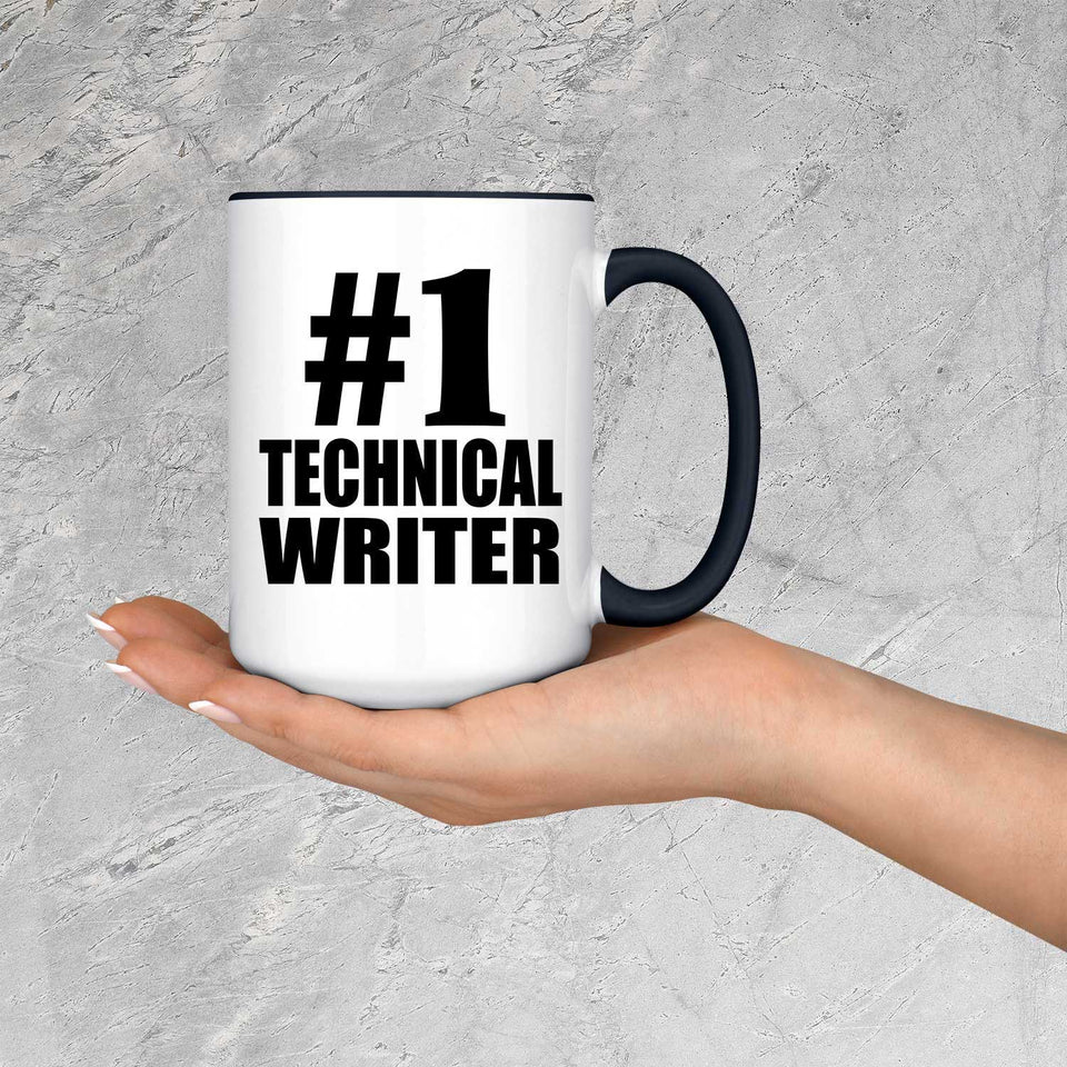 Number One #1 Technical Writer - 15oz Accent Mug Black