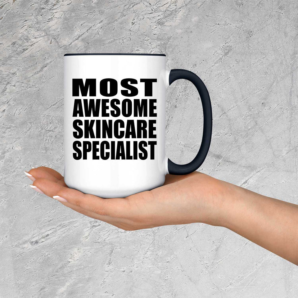 Most Awesome Skincare Specialist - 15oz Accent Mug Black