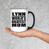 Lynn World's Okayest Mom - 15oz Accent Mug Black
