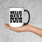 Nellie Best Mum Ever - 15oz Accent Mug Black