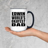 Edwin World's Okayest Dad - 15oz Accent Mug Black