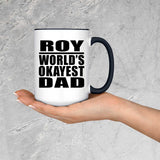 Roy World's Okayest Dad - 15oz Accent Mug Black
