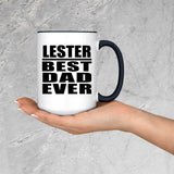 Lester Best Dad Ever - 15oz Accent Mug Black