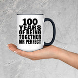 100th Anniversary 100 Years Of Being Mr Perfect - 15oz Accent Mug Black