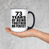 73rd Anniversary 73 Years Of Being Mr Perfect - 15oz Accent Mug Black