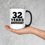 32nd Anniversary 32 Years - 15oz Accent Mug Black