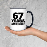 67th Anniversary 67 Years - 15oz Accent Mug Black