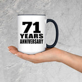71st Anniversary 71 Years - 15oz Accent Mug Black
