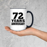 72nd Anniversary 72 Years - 15oz Accent Mug Black