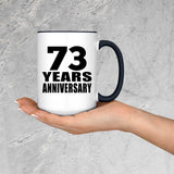 73rd Anniversary 73 Years - 15oz Accent Mug Black