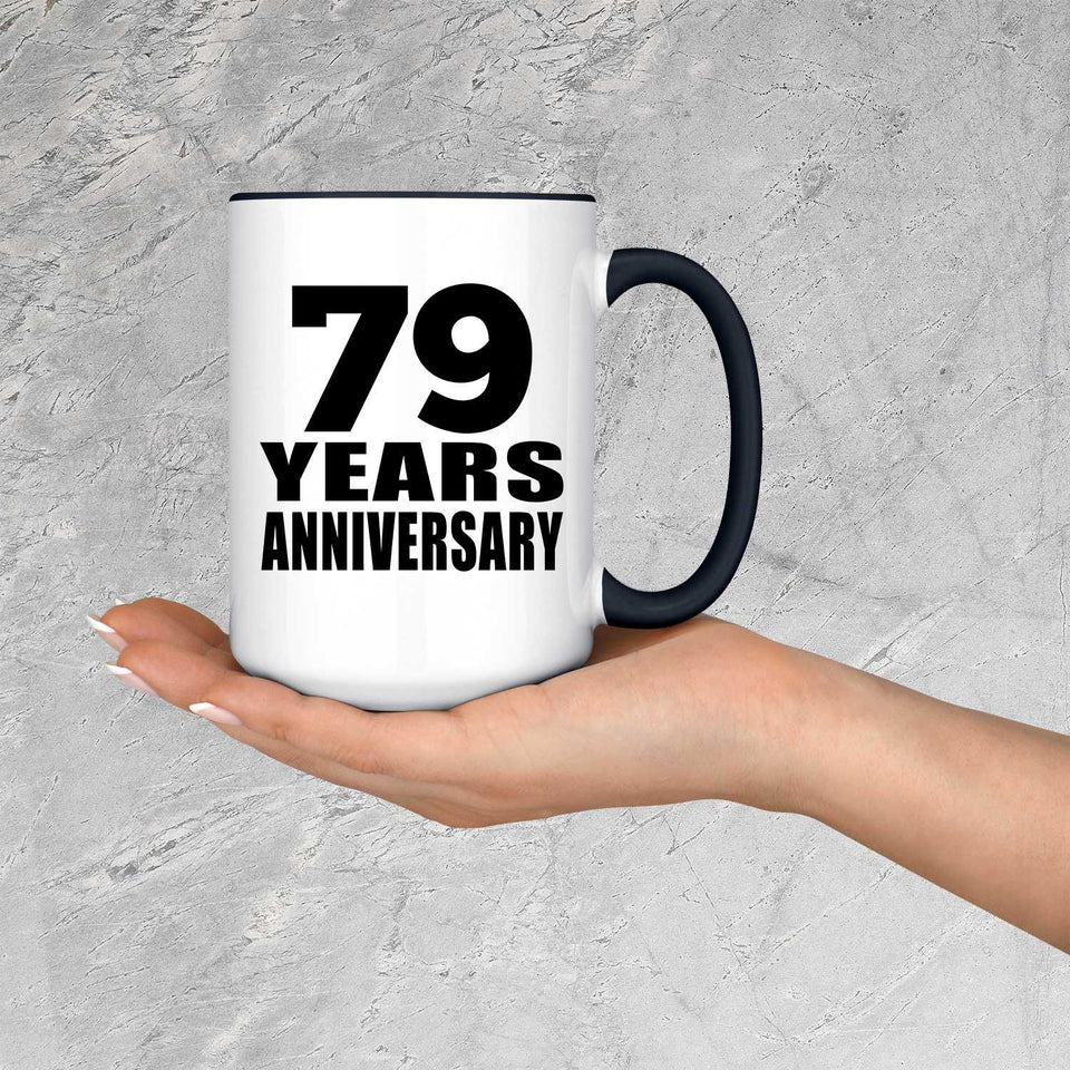 79th Anniversary 79 Years - 15oz Accent Mug Black