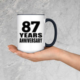 87th Anniversary 87 Years - 15oz Accent Mug Black