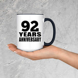 92nd Anniversary 92 Years - 15oz Accent Mug Black
