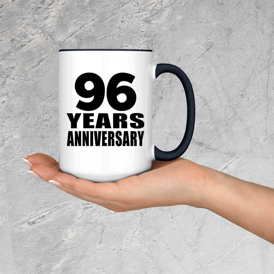 96th Anniversary 96 Years - 15oz Accent Mug Black