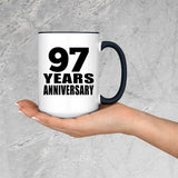97th Anniversary 97 Years - 15oz Accent Mug Black