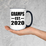 Gramps Established EST. 2020 - 15oz Accent Mug Black