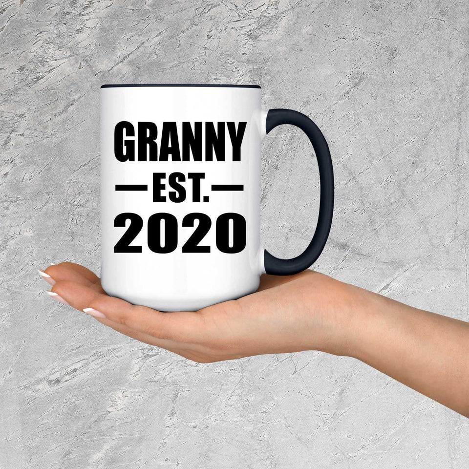 Granny Established EST. 2020 - 15oz Accent Mug Black