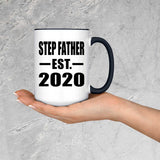 Step Father Established EST. 2020 - 15oz Accent Mug Black