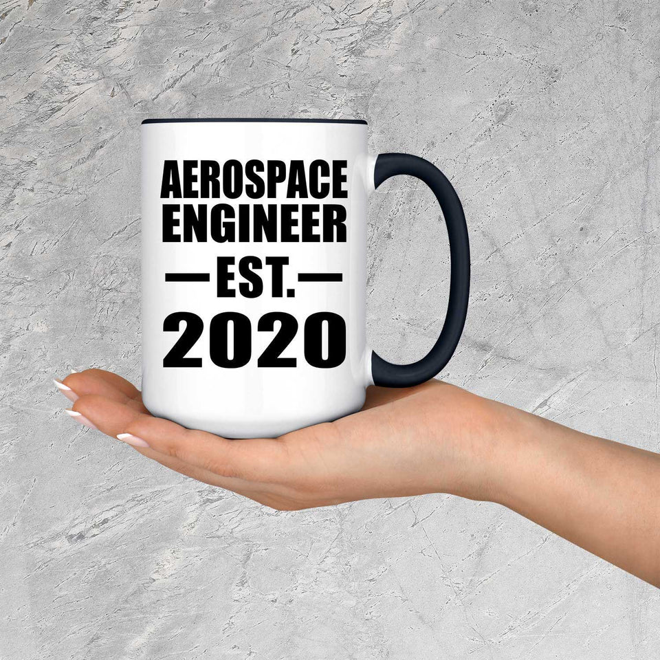 Aerospace Engineer Established EST. 2020 - 15oz Accent Mug Black