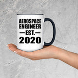 Aerospace Engineer Established EST. 2020 - 15oz Accent Mug Black