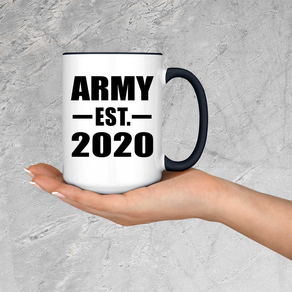 Army Established EST. 2020 - 15oz Accent Mug Black
