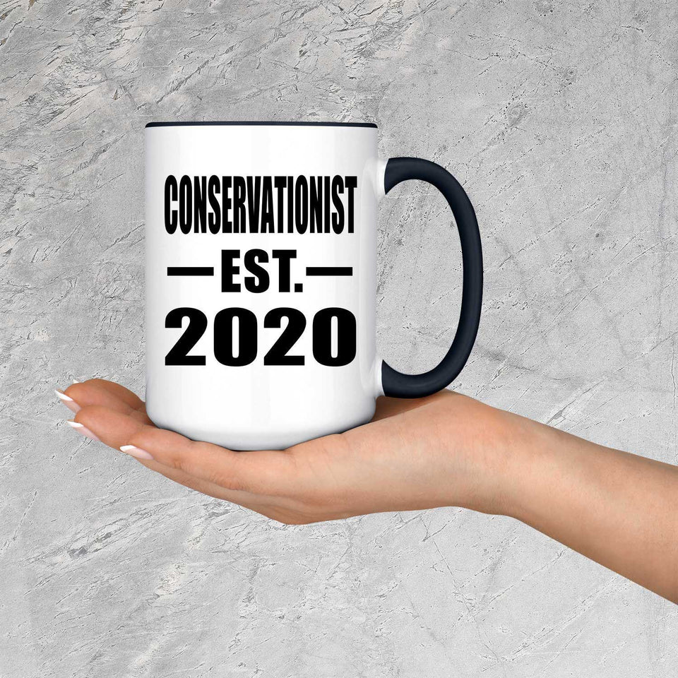 Conservationist Established EST. 2020 - 15oz Accent Mug Black