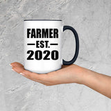 Farmer Established EST. 2020 - 15oz Accent Mug Black