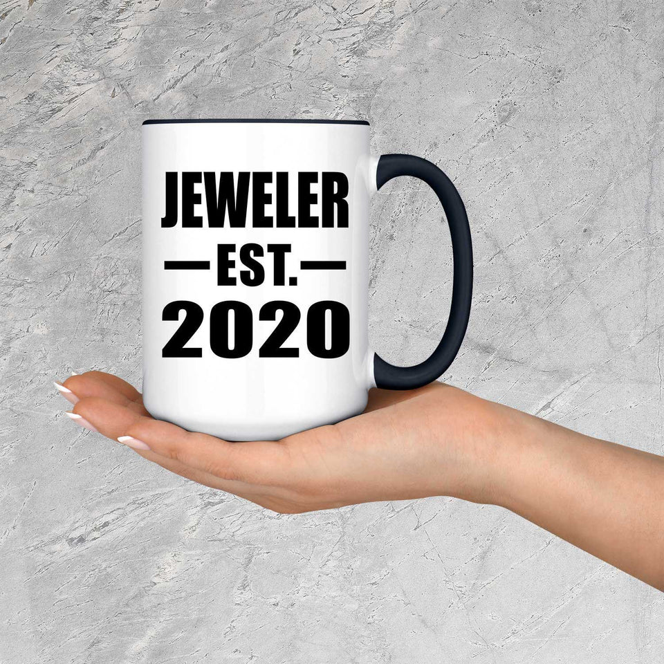 Jeweler Established EST. 2020 - 15oz Accent Mug Black