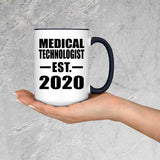 Medical Technologist Established EST. 2020 - 15oz Accent Mug Black