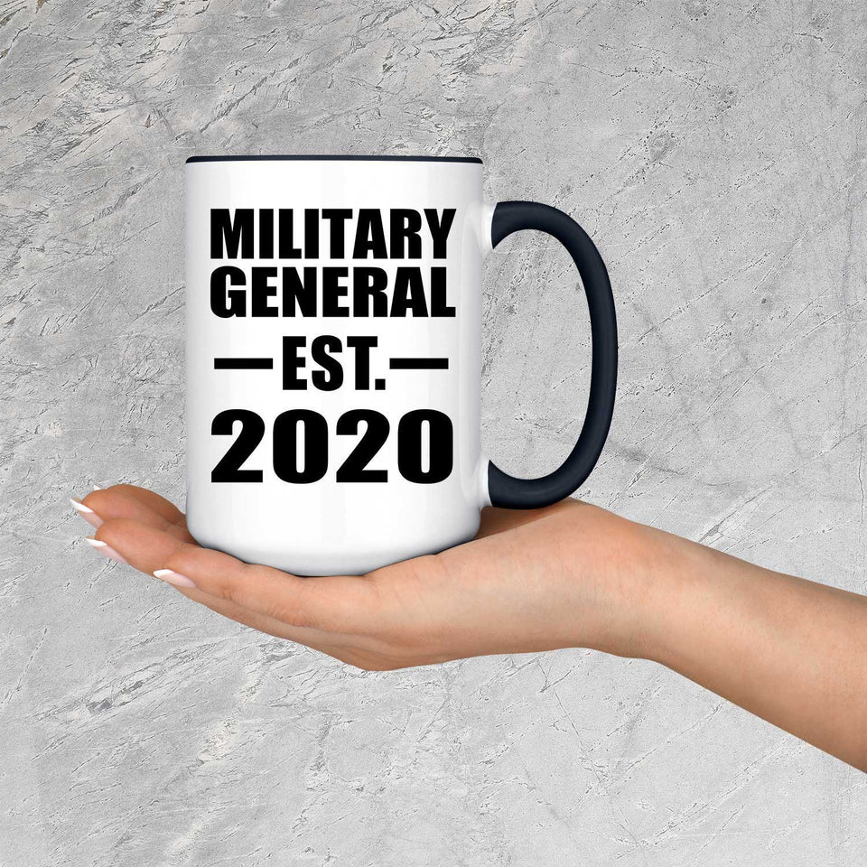 Military General Established EST. 2020 - 15oz Accent Mug Black