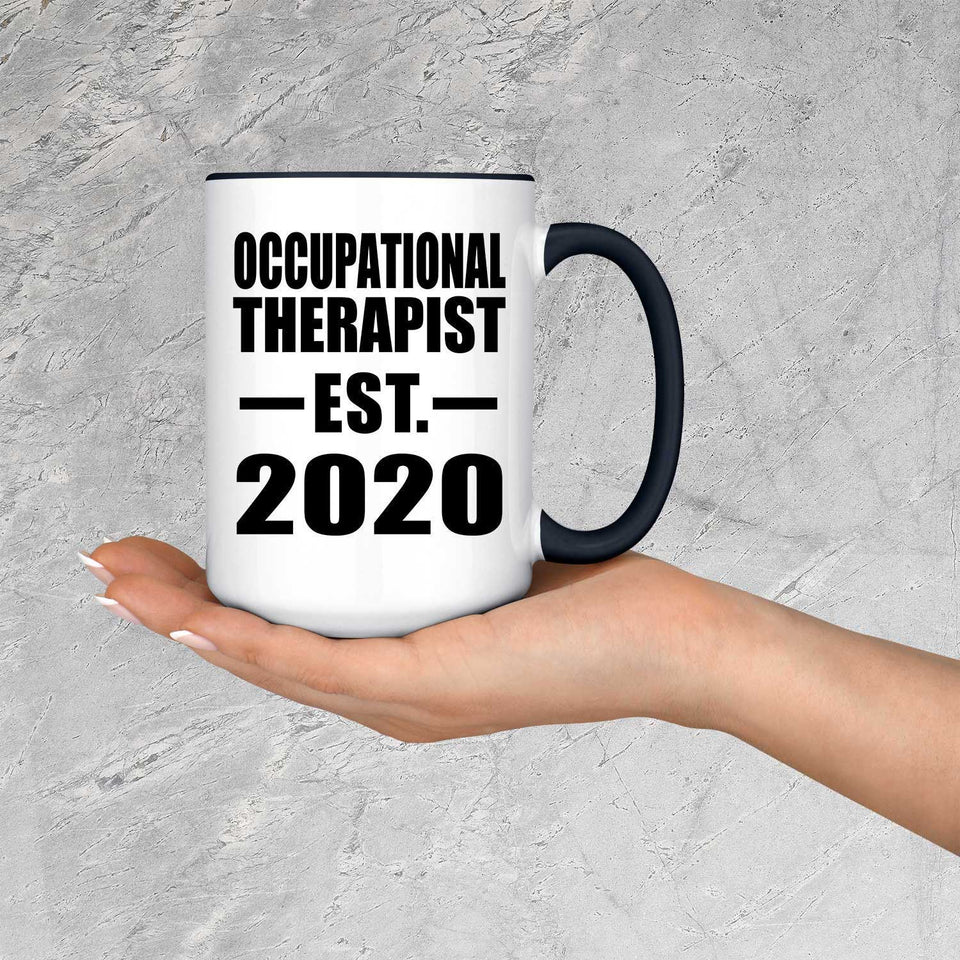 Occupational Therapist Established EST. 2020 - 15oz Accent Mug Black
