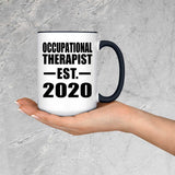 Occupational Therapist Established EST. 2020 - 15oz Accent Mug Black