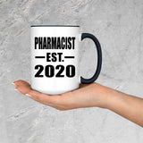 Pharmacist Established EST. 2020 - 15oz Accent Mug Black
