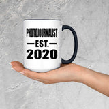Photojournalist Established EST. 2020 - 15oz Accent Mug Black
