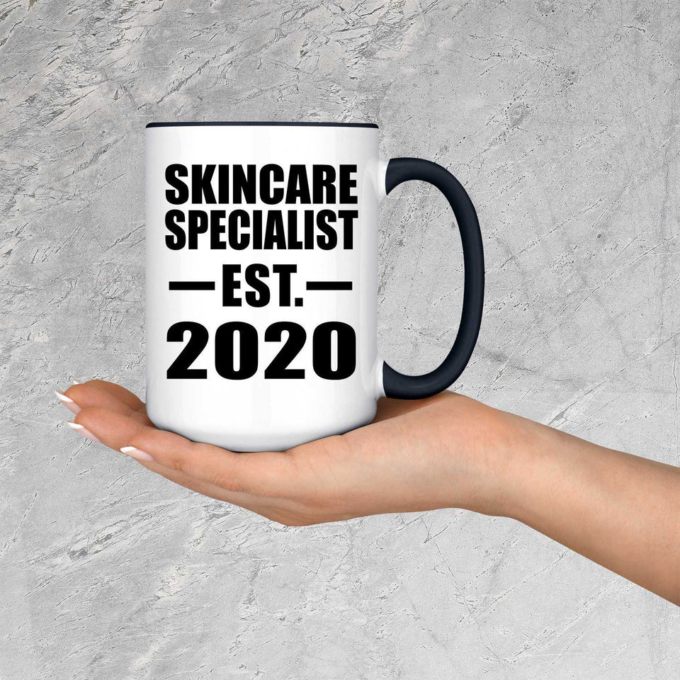 Skincare Specialist Established EST. 2020 - 15oz Accent Mug Black