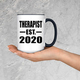 Therapist Established EST. 2020 - 15oz Accent Mug Black