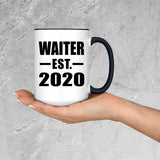 Waiter Established EST. 2020 - 15oz Accent Mug Black