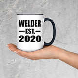 Welder Established EST. 2020 - 15oz Accent Mug Black
