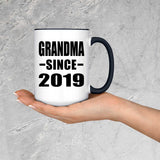 Grandma Since 2019 - 15oz Accent Mug Black