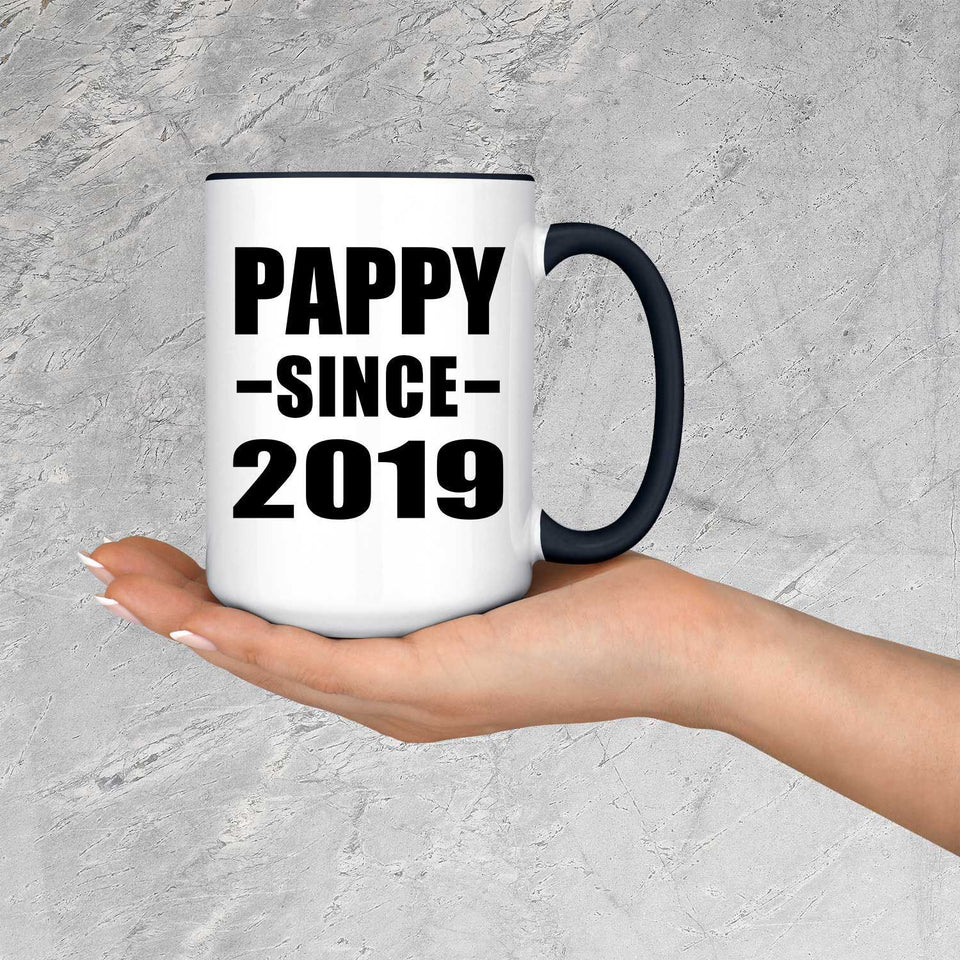 Pappy Since 2019 - 15oz Accent Mug Black