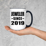 Jeweler Since 2019 - 15oz Accent Mug Black