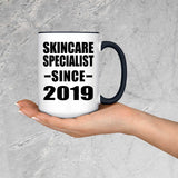 Skincare Specialist Since 2019 - 15oz Accent Mug Black
